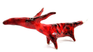 Sculpture titled "FOX XXVI" by Aare Freimann, Original Artwork, Ceramics