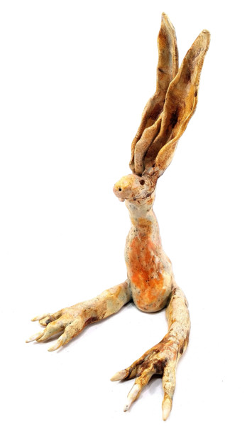 Sculpture titled "RABBIT V" by Aare Freimann, Original Artwork, Ceramics