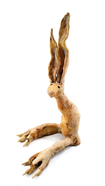 Sculpture titled "RABBIT VI" by Aare Freimann, Original Artwork, Ceramics