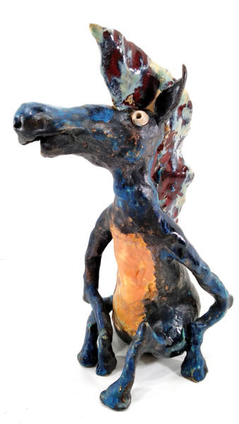 Sculpture titled "HIPPO IV" by Aare Freimann, Original Artwork, Ceramics