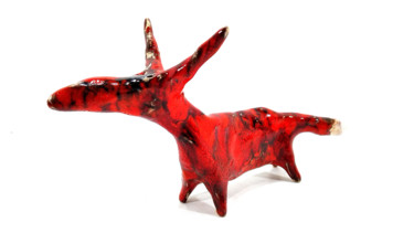 Скульптура под названием "FOX XXXIII" - Aare Freimann, Подлинное произведение искусства, Керамика