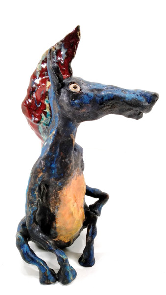 Скульптура под названием "HIPPO V" - Aare Freimann, Подлинное произведение искусства, Керамика