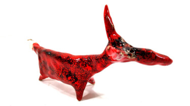 Sculpture titled "FOX XXXVI" by Aare Freimann, Original Artwork, Ceramics