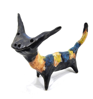 Scultura intitolato "CAT XXVI" da Aare Freimann, Opera d'arte originale, Ceramica