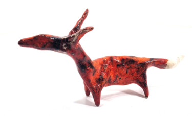 Sculpture titled "FOX XLI" by Aare Freimann, Original Artwork, Ceramics