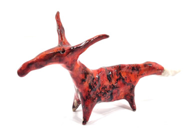 Sculpture titled "FOX XLII" by Aare Freimann, Original Artwork, Ceramics
