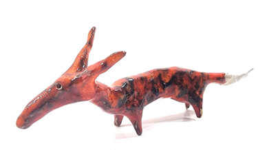 Sculpture titled "FOX XLIII" by Aare Freimann, Original Artwork, Ceramics