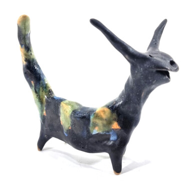 Sculpture titled "CAT XXIX" by Aare Freimann, Original Artwork, Ceramics