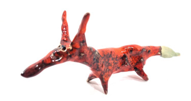 Sculpture titled "FOX XLVII" by Aare Freimann, Original Artwork, Ceramics
