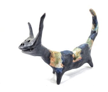 Sculpture titled "CAT XXX" by Aare Freimann, Original Artwork, Ceramics