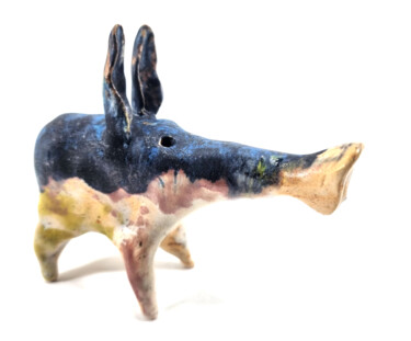 Sculpture titled "PIGGY XXXVI" by Aare Freimann, Original Artwork, Ceramics