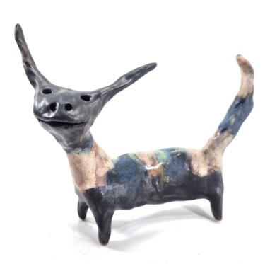 Escultura titulada "CAT XXXII" por Aare Freimann, Obra de arte original, Cerámica