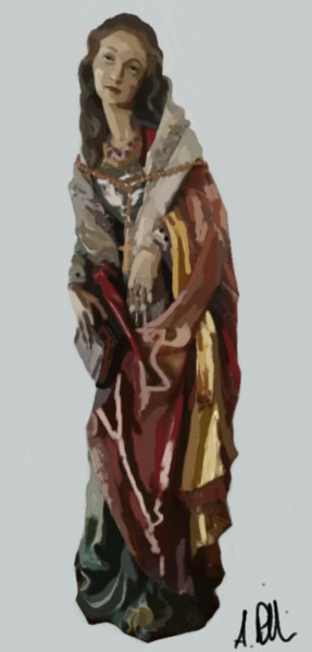 Digitale Kunst getiteld "Maria Magdalena" door Aaron Pichilin, Origineel Kunstwerk, Digitaal Schilderwerk