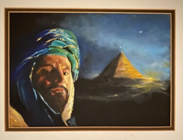Ζωγραφική με τίτλο "Sheik" από Larry Aarons, Αυθεντικά έργα τέχνης, Λάδι