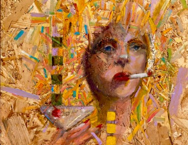 Peinture intitulée "Klimts Dream" par Larry Aarons, Œuvre d'art originale, Huile