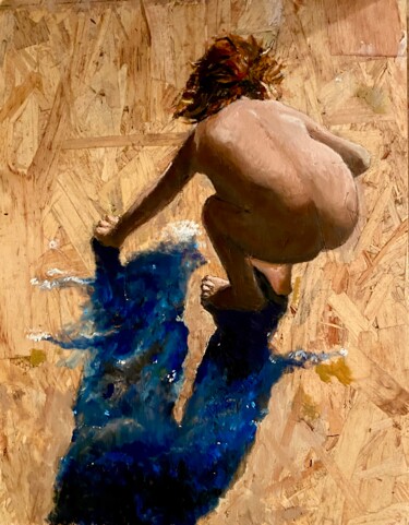 Malerei mit dem Titel "StarChild" von Larry Aarons, Original-Kunstwerk, Öl