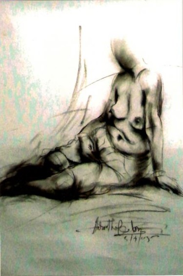 Drawing titled "figure study I" by Aaron Thokchom, Original Artwork
