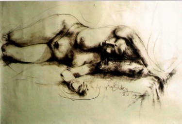 Drawing titled "nude study III" by Aaron Thokchom, Original Artwork