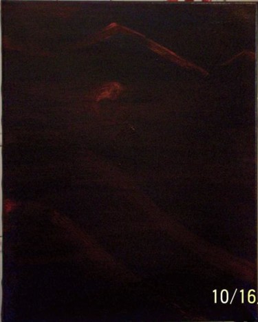 Painting titled "Hillside Under Moon…" by Paganson, Original Artwork