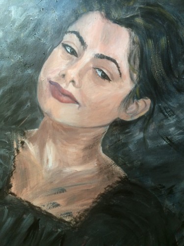 Painting titled "La Joyeuse" by Leila Zarif, Original Artwork, Acrylic