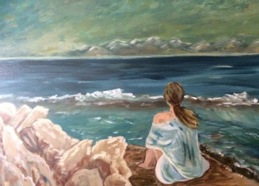 Malerei mit dem Titel "Horizon" von Leila Zarif, Original-Kunstwerk, Acryl