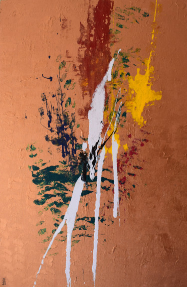 Pittura intitolato "The Undying Spirit…" da Aatmica Ojha, Opera d'arte originale, Acrilico