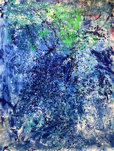 Pittura intitolato "Water Crystals" da Aatmica Ojha, Opera d'arte originale, Acrilico