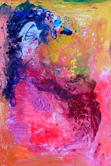 Peinture intitulée "Fluid Emotions (III)" par Aatmica Ojha, Œuvre d'art originale, Acrylique