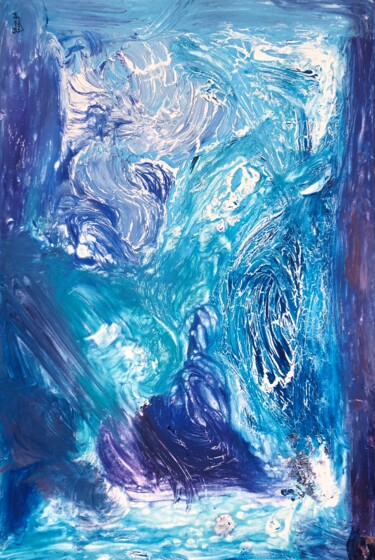 Peinture intitulée "Fluid Emotions (IV)" par Aatmica Ojha, Œuvre d'art originale, Acrylique