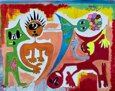 Malerei mit dem Titel "The Song of Cleopat…" von Aatmica Ojha, Original-Kunstwerk, Acryl