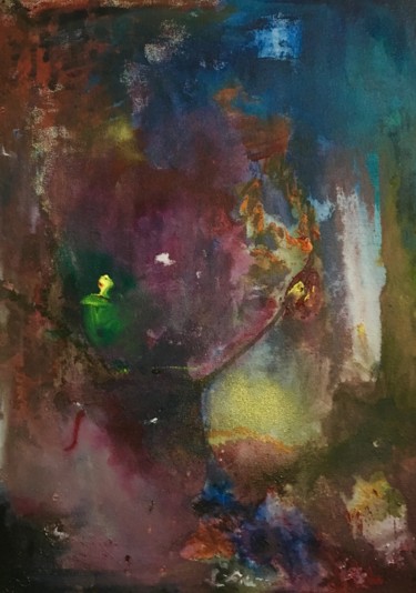 Malerei mit dem Titel "Cosmos" von Aatmica Ojha, Original-Kunstwerk, Acryl