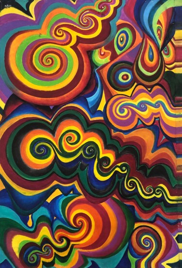 Peinture intitulée "Candy Bar" par Aatmica Ojha, Œuvre d'art originale, Acrylique