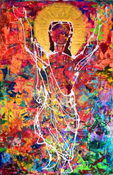 Картина под названием "My Lord,My World,My…" - Aatmica Ojha, Подлинное произведение искусства, Акрил