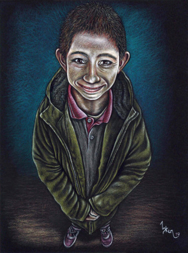 Dibujo titulada "Child-2" por Askin Ayrancioglu, Obra de arte original, Lápiz