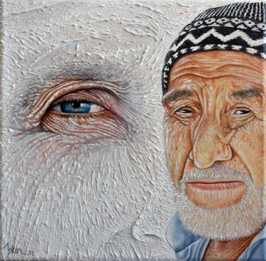 Рисунок под названием "WHİTES FİRST-3" - Askin Ayrancioglu, Подлинное произведение искусства, Масло