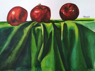 Pintura titulada "Apples" por Aayushi Gajjar, Obra de arte original, Acuarela
