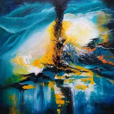 Painting titled "Controlled chaos" by Aayushi Gajjar, Original Artwork, Acrylic