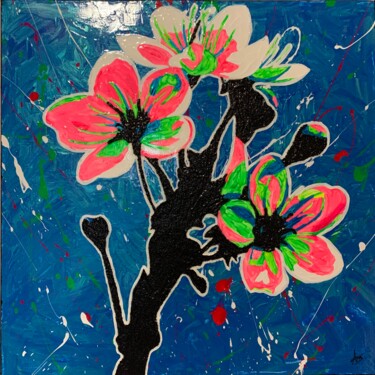 Pittura intitolato "Sakura" da Ab Paintart, Opera d'arte originale, Acrilico Montato su Telaio per barella in legno