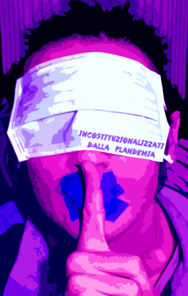 Incostituzionalizzati Digitale Künste mit dem Titel "Incostituzionalizza…" von Random, Original-Kunstwerk, Digitale Malerei Auf Gestell montiert