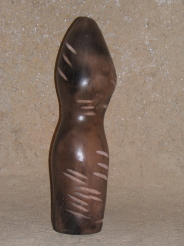 Sculpture titled "LE TOTEM" by Anthony Barraud, Original Artwork, Terra cotta