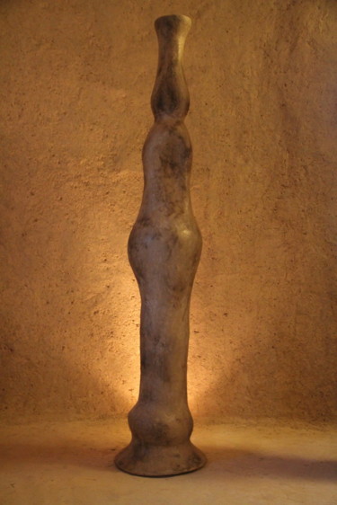 Sculpture titled "LA ROUE LIBRE" by Anthony Barraud, Original Artwork, Terra cotta