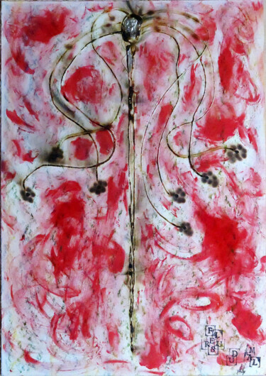 Painting titled "fleur du mal" by Abba, Original Artwork, Acrylic