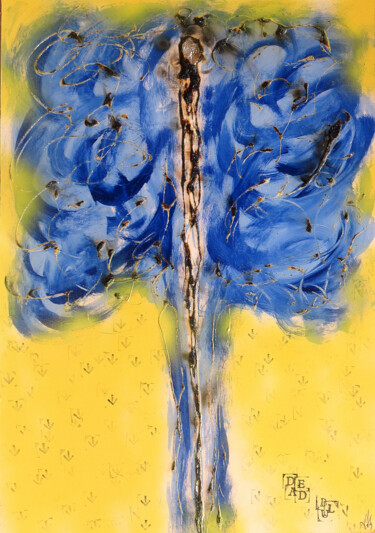 Pittura intitolato "dead blue" da Abba, Opera d'arte originale, Acrilico