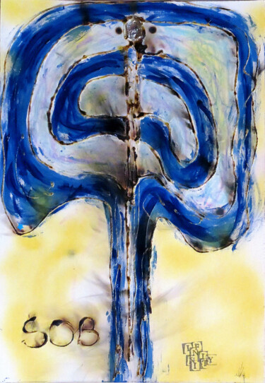 Malerei mit dem Titel "SOB" von Abba, Original-Kunstwerk, Acryl