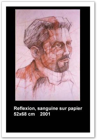 Dessin intitulée "reflexion" par El Abbas El Abed, Œuvre d'art originale