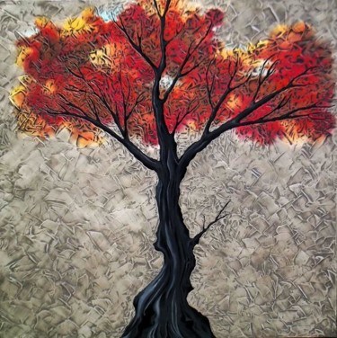 Painting titled "Fall" by Tamra Abbott, Original Artwork, Oil
