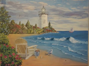 Картина под названием "Sea coast.jpg" - Nadezhda Vavilova, Подлинное произведение искусства, Масло