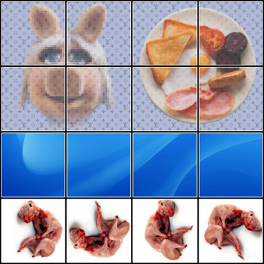 ANDREW CAMPBELL: VISUAL BITES: No.07 200x200 cm ©2006 by Andrew Campbell