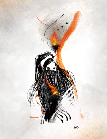 Digital Arts titled "Flamme" by Abd, Original Artwork, 2D Digital Work