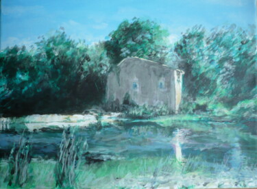 Peinture intitulée "Moulin de Carrière" par Abdel Arthur Aouatah, Œuvre d'art originale, Acrylique Monté sur Châssis en bois